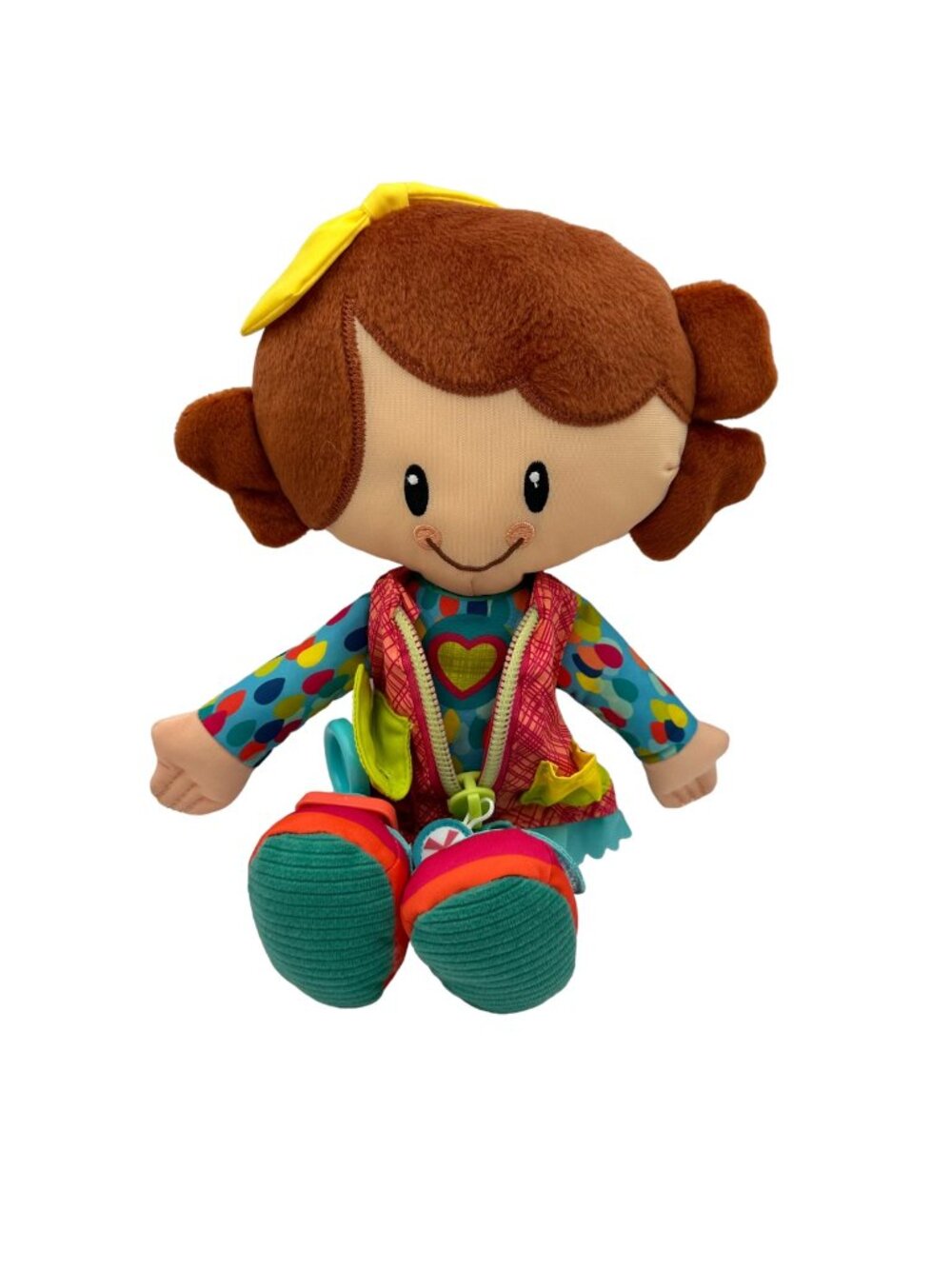 Playskool Dressy Kids Girl Activity Plush Doll 14" Toddler Fine Motor Skills